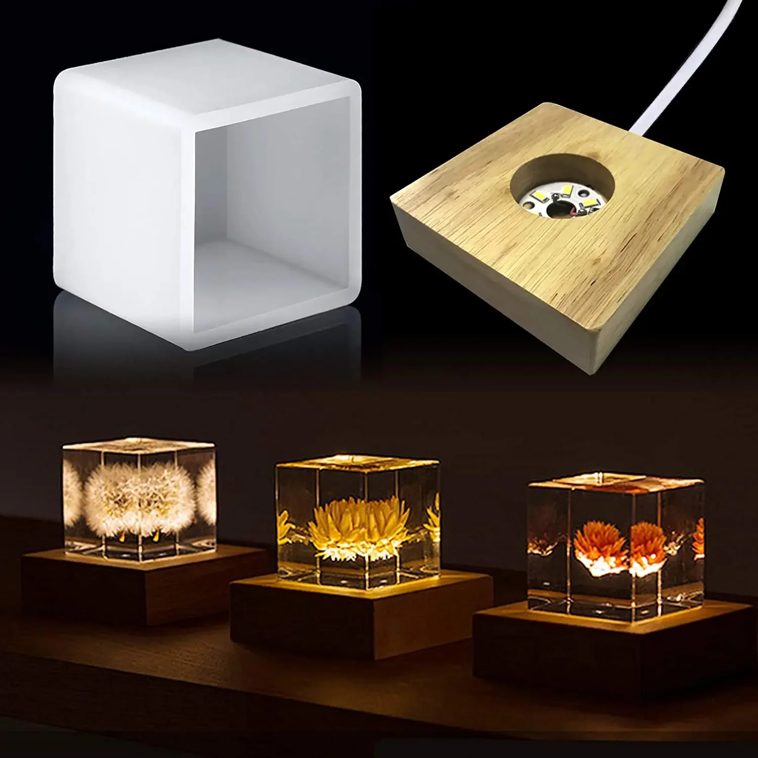 Resin Art Equipment - 사각형 빛 수지 금형, 수지에 대