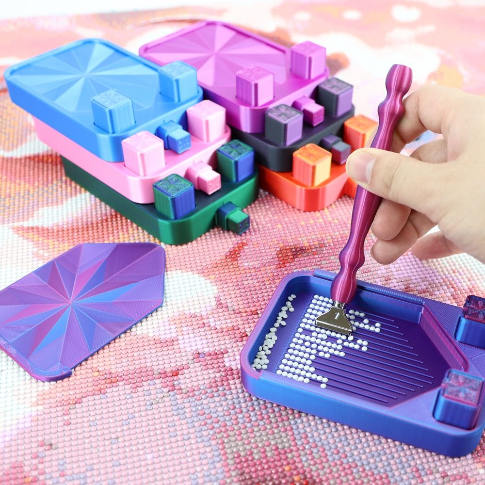 Resin Art Case - DIY 공예 다이아몬드 페인팅 트레이 뚜껑