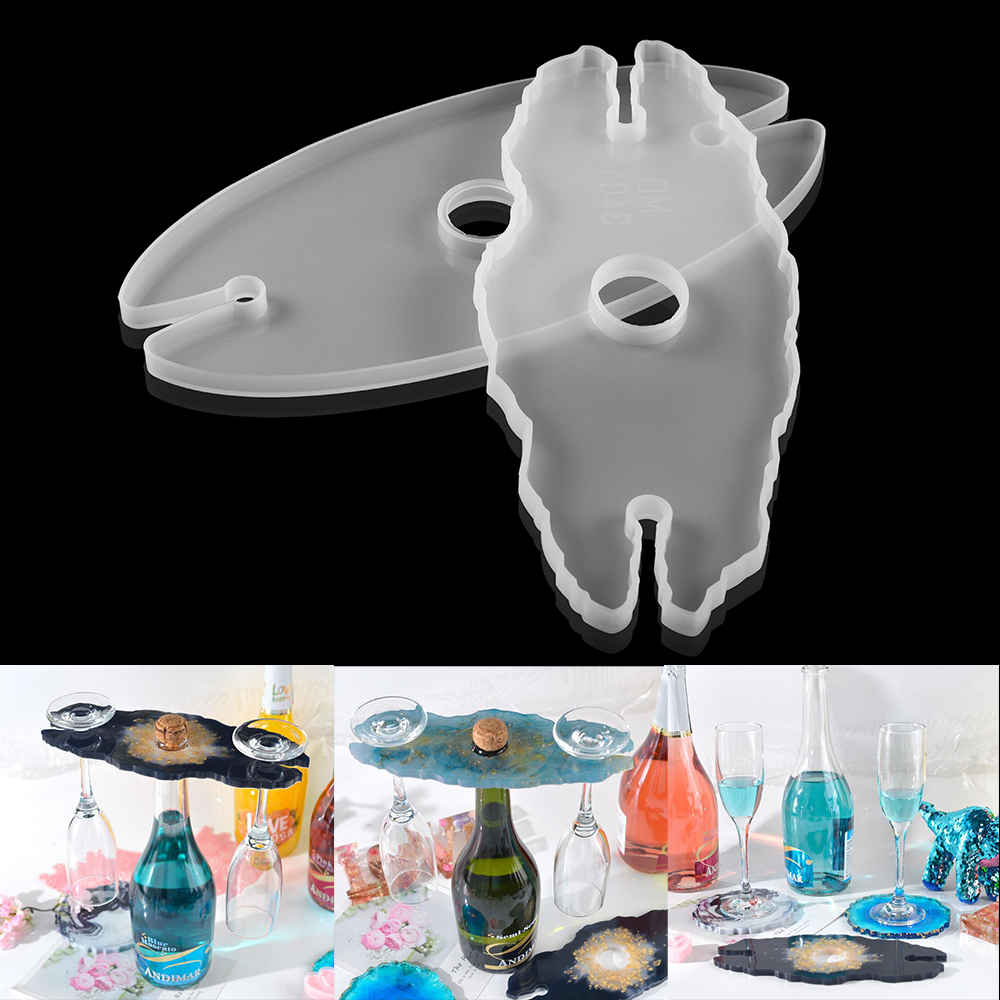 Resin Art Equipment - 와인 랙 실리콘 몰드, 레드 와인