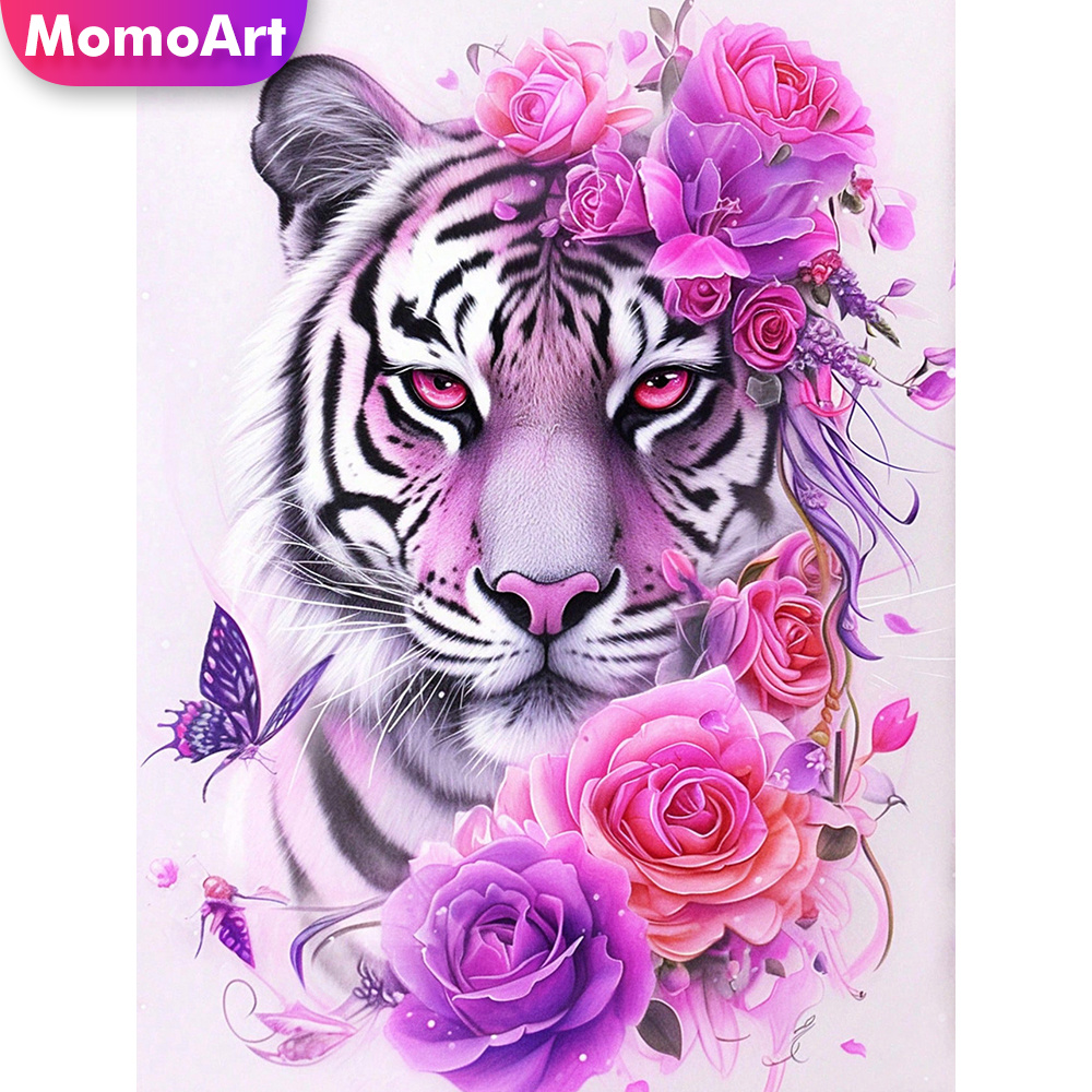 Resin Art Rose - 모모아트 신상품 다이아몬드 자수 호랑이 동물