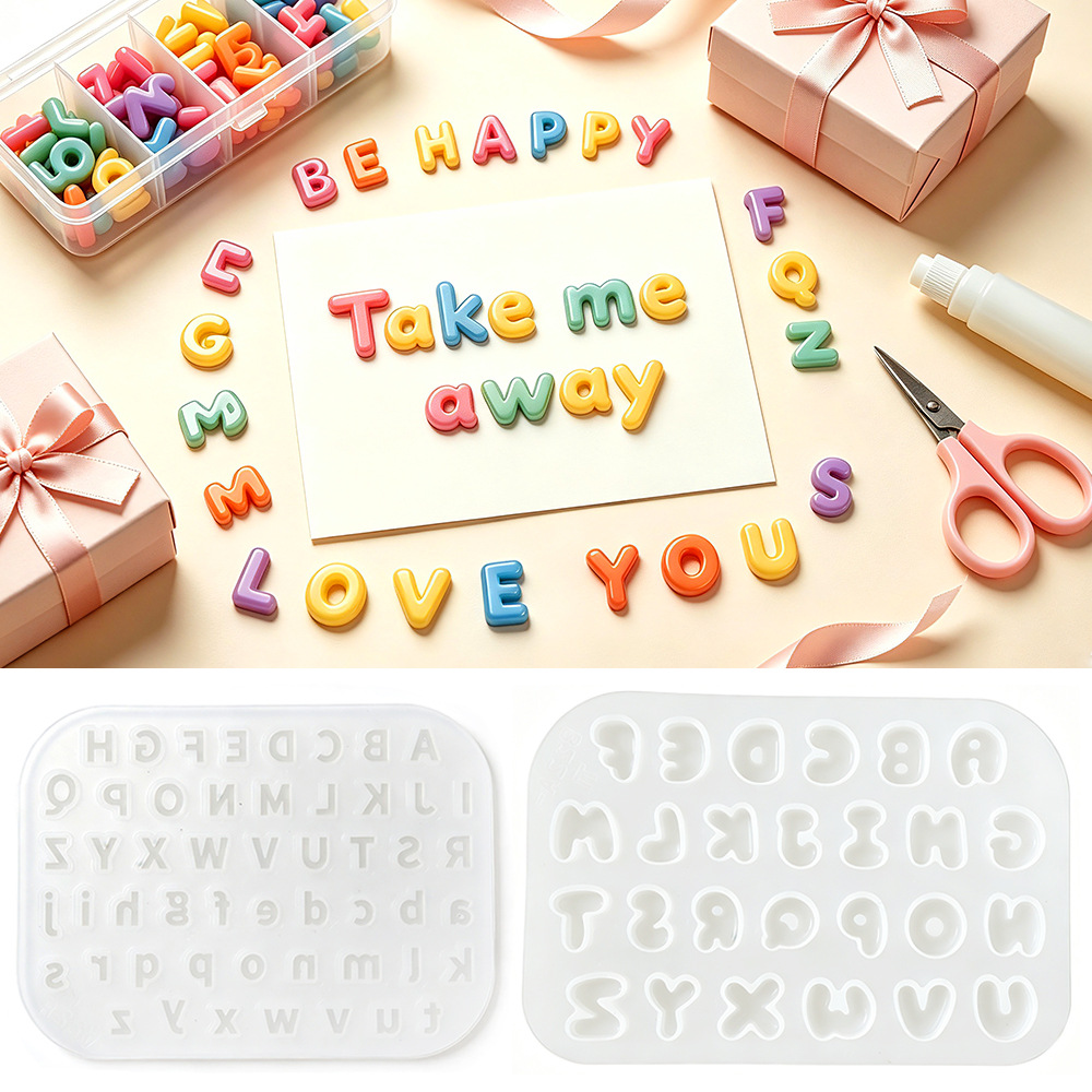 새로운 26 미니 알파벳 실리콘 몰드 DIY 크리스탈  - Resin Art Alphabet 리뷰 및 가격