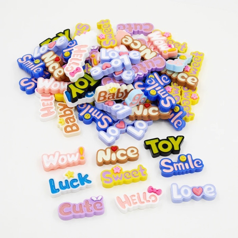 귀여운 플랫 백 와우 행운의 아기 편지 송진 카보숑 스 - Resin Art Alphabet 리뷰 및 가격