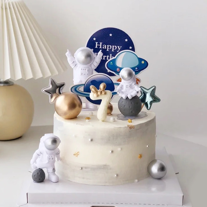 우주 비행사 케이크 토퍼 우주 공간 테마 생일 파티 디 - Resin Art Alphabet 리뷰 및 가격