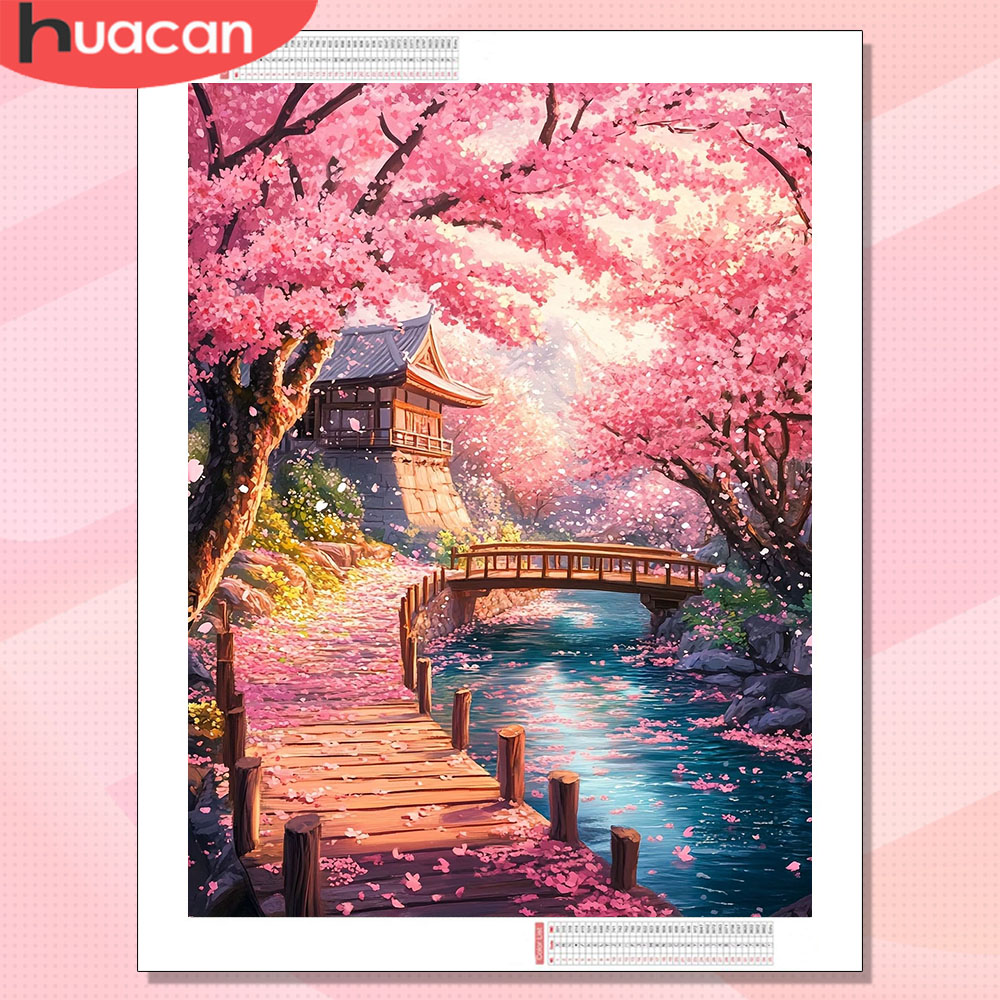 HUACAN 다이아몬드 아트 하우스 풍경 취미 창의 수 - Resin Art Wallpaper 리뷰 및 가격